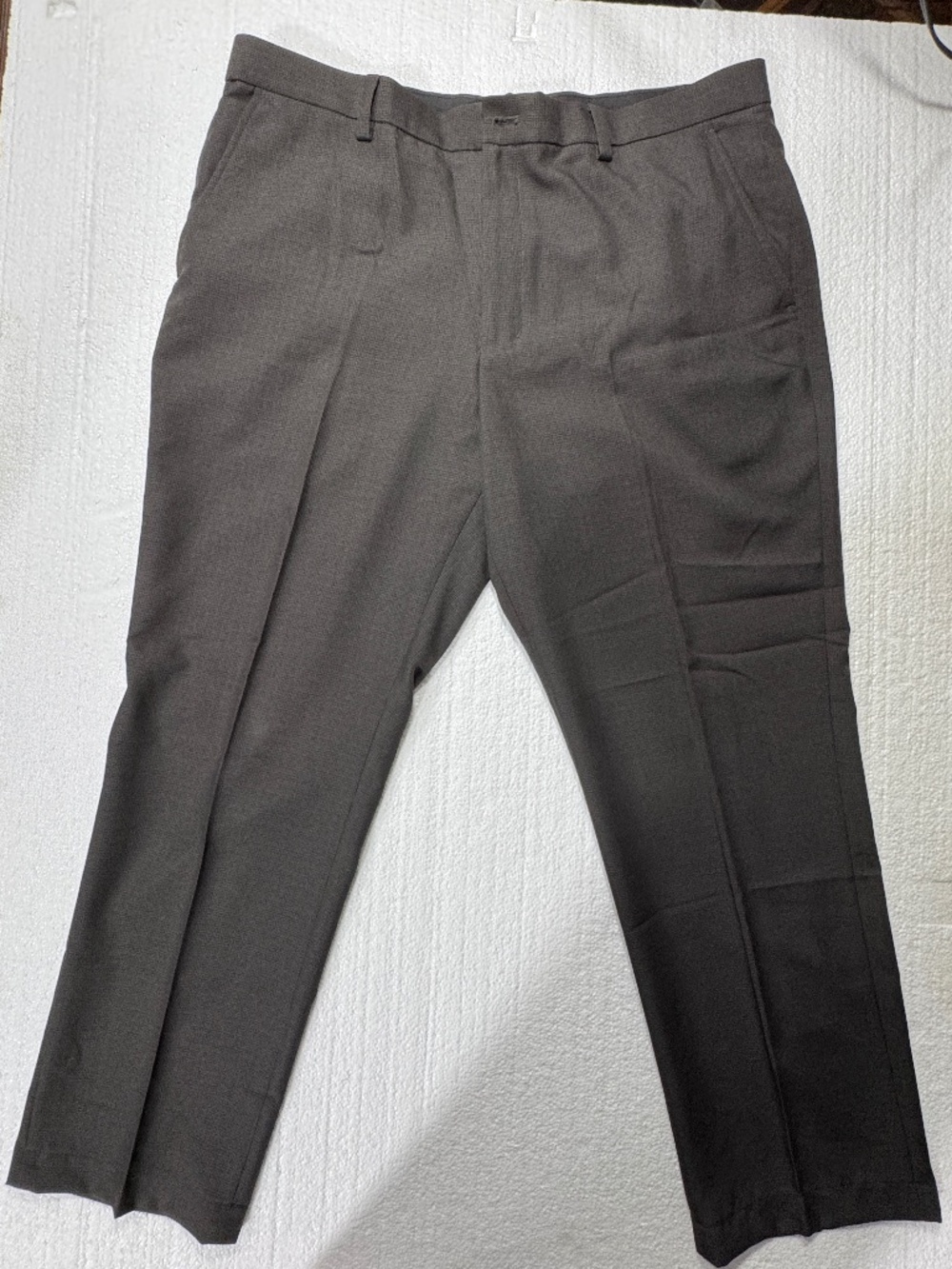 Greg Norman Collection Men's Dress Pants in brown tweed pattern